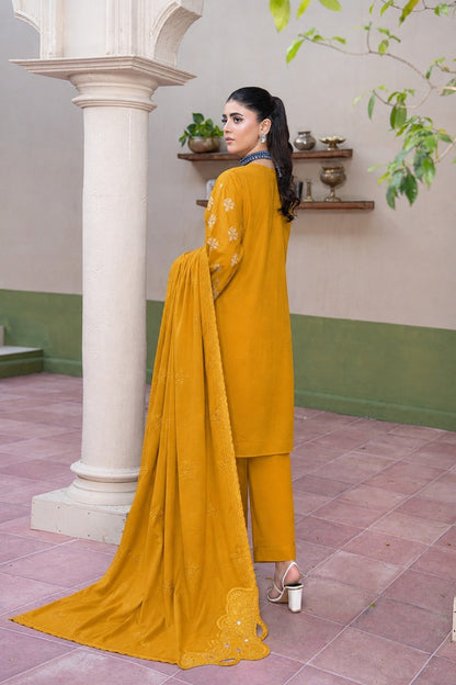 Fasana By Shanaya Plain Emb Dhanak 3PC