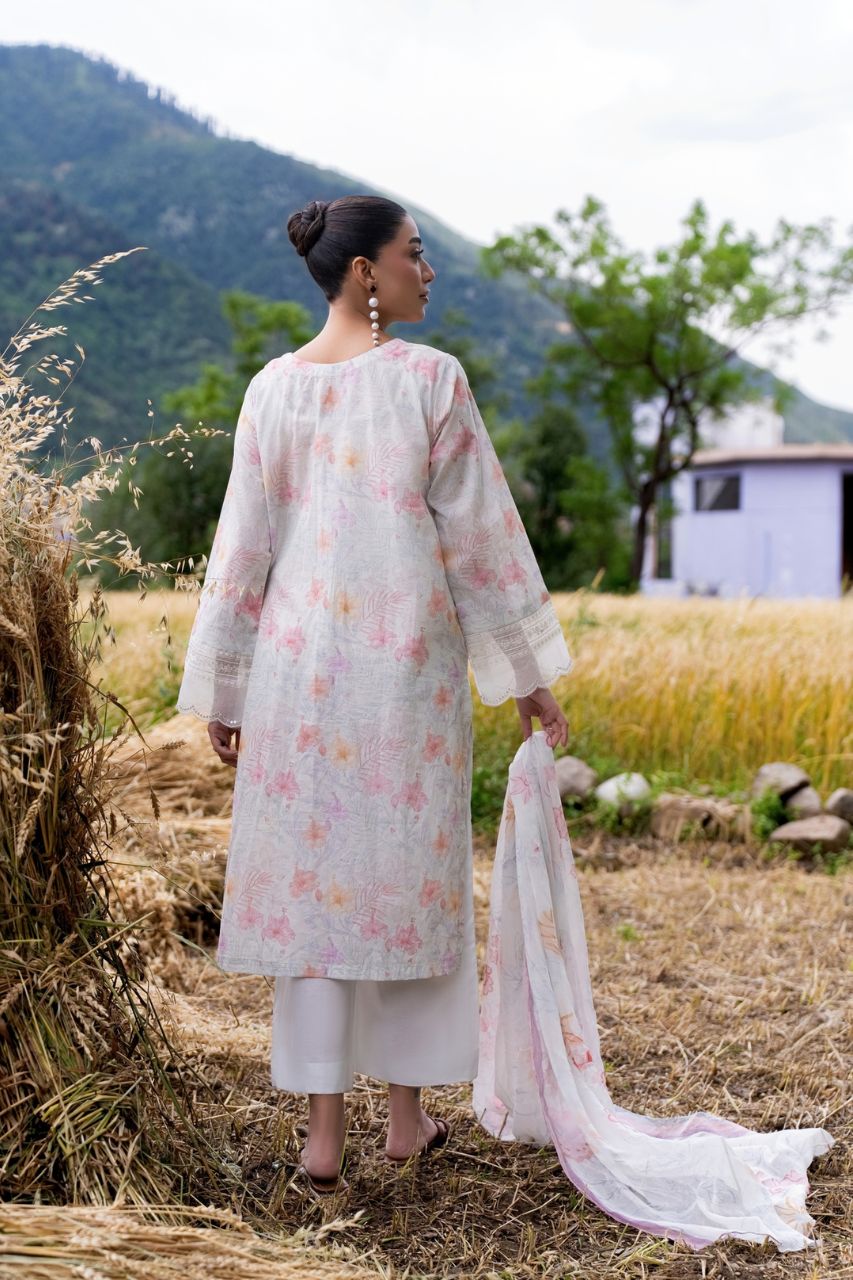 Nura By Shanaya Digital & Emb Lawn Collection 3PC