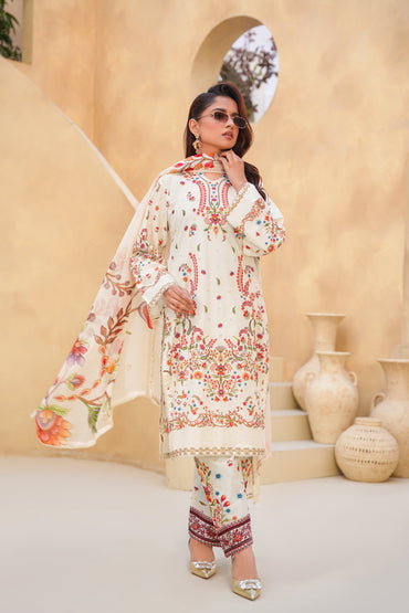 Floral By Anaya Noor Digital Printed Lawn 3PC