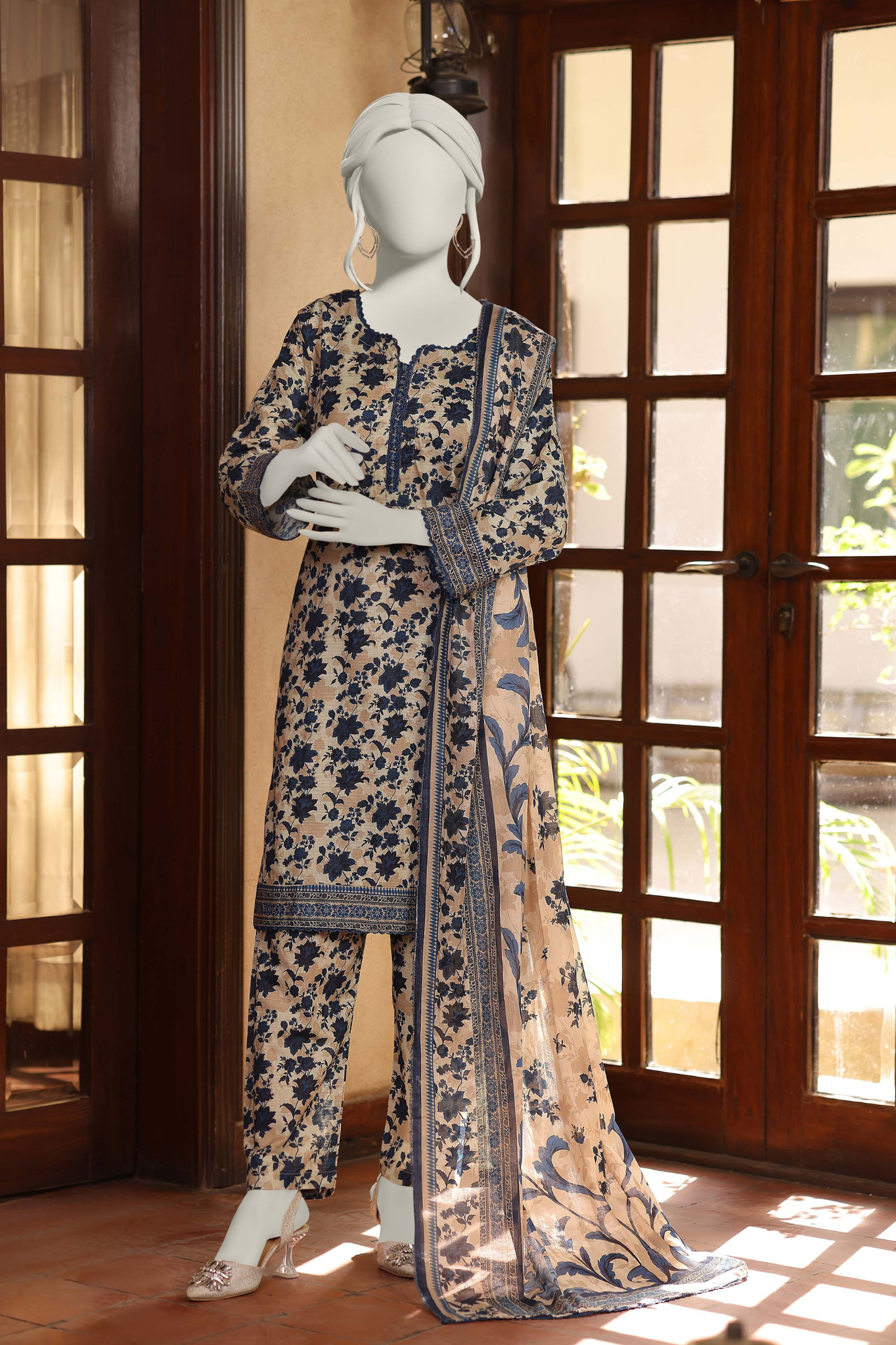 Almeerah Vol-3 Digital Printed Stripe Dora 3PC