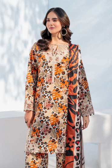 Baroque All Over Digital Printed Lawn 3PC