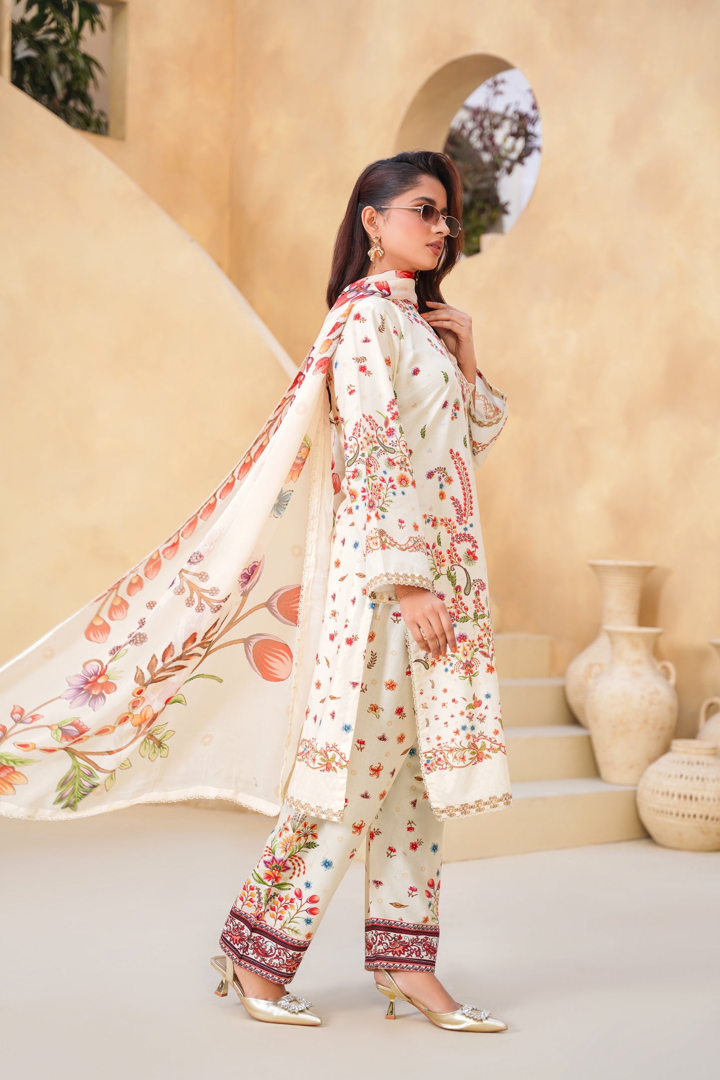 Floral By Anaya Noor Digital Printed Lawn 3PC