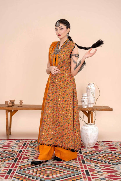 Ajrak By Premium Digital Printed Lawn 3PC