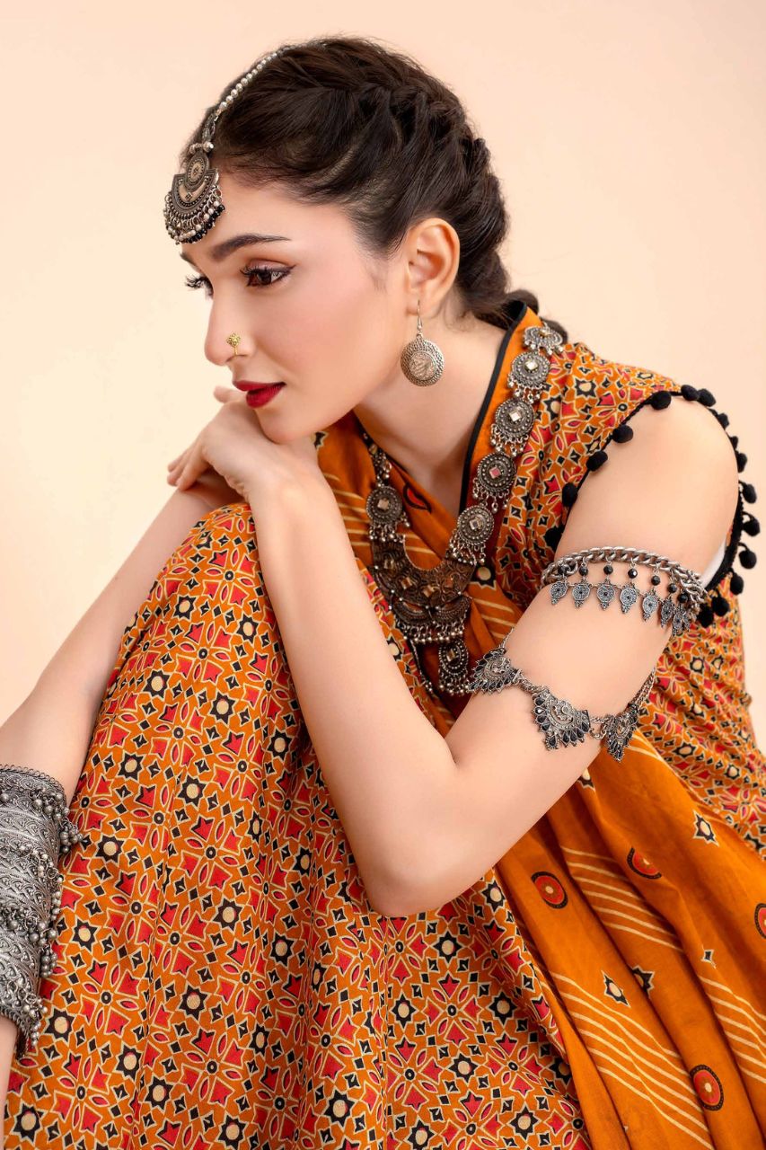 Ajrak By Premium Digital Printed Lawn 3PC