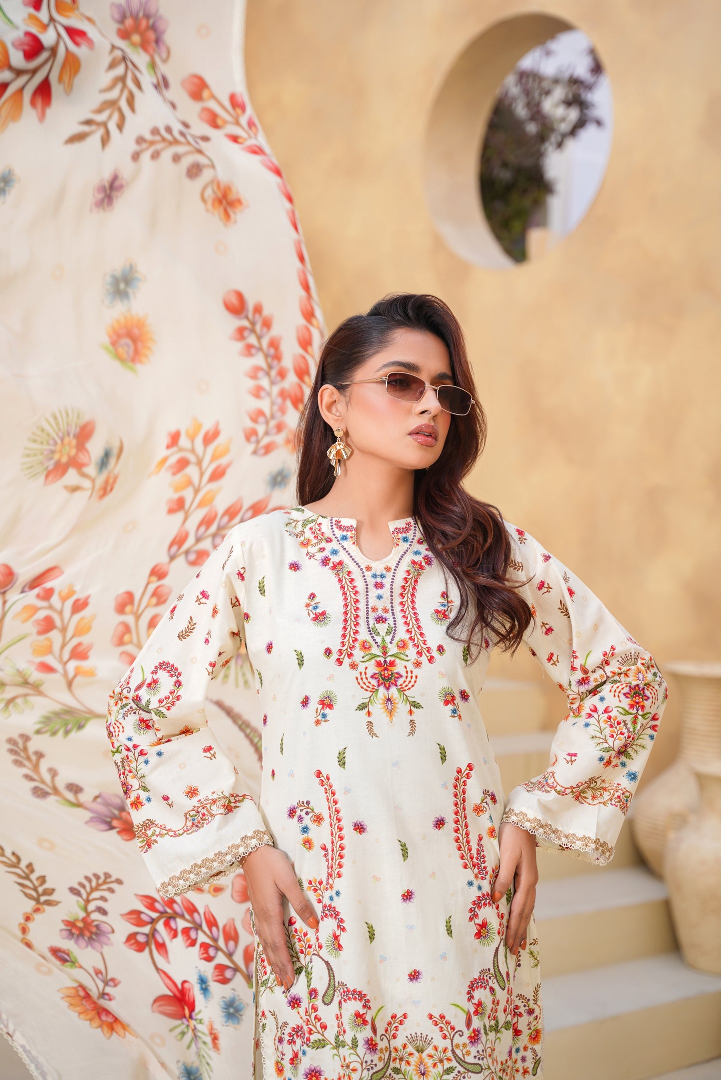Floral By Anaya Noor Digital Printed Lawn 3PC