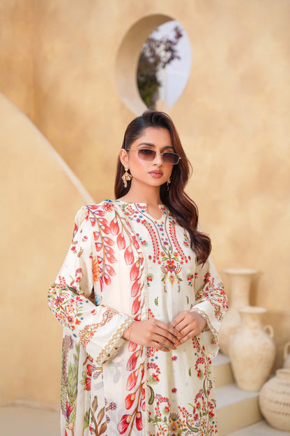 Floral By Anaya Noor Digital Printed Lawn 3PC