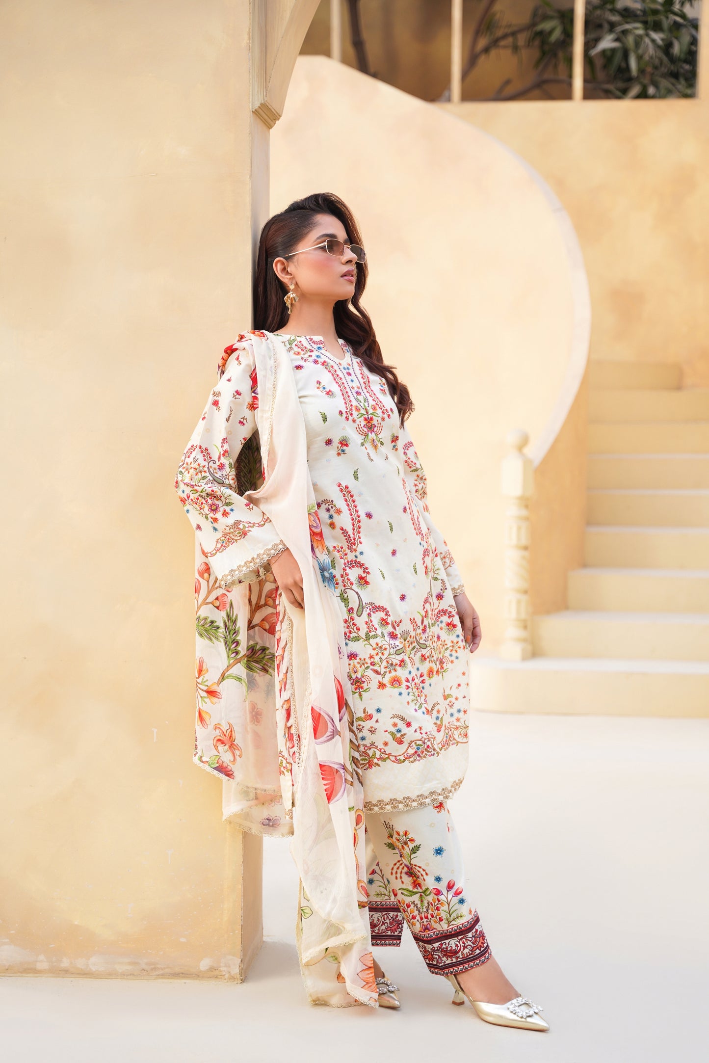 Floral By Anaya Noor Digital Printed Lawn 3PC