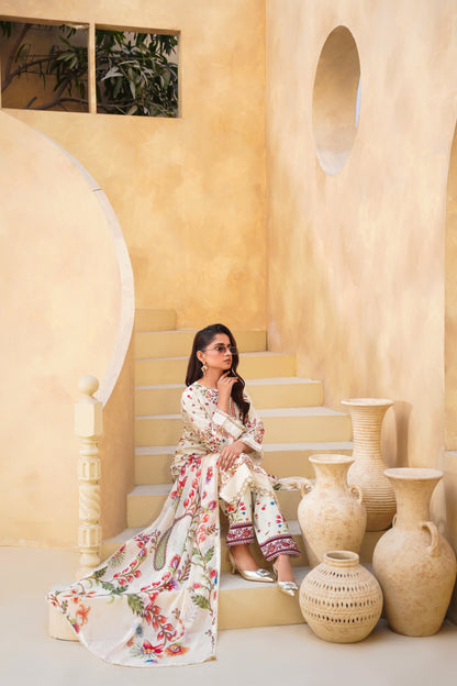 Floral By Anaya Noor Digital Printed Lawn 3PC