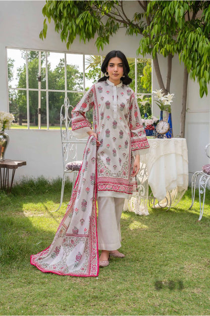 Raabi Premium Printed Lawn 3PC