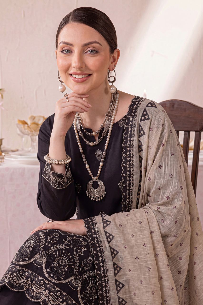 Morocco By Anaya Noor Emb Chickenkari Lawn 3PC