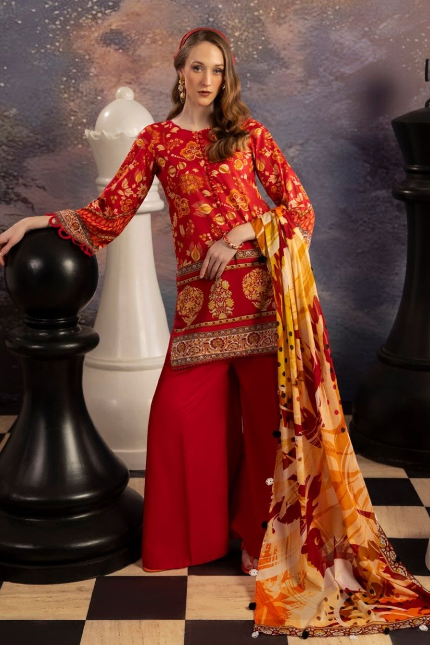 Dill Buro By Paltar Premium Printed Lawn-3PC