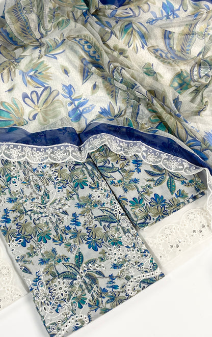 Crimson Embroiderd & Digital Printed Lawn 3PC