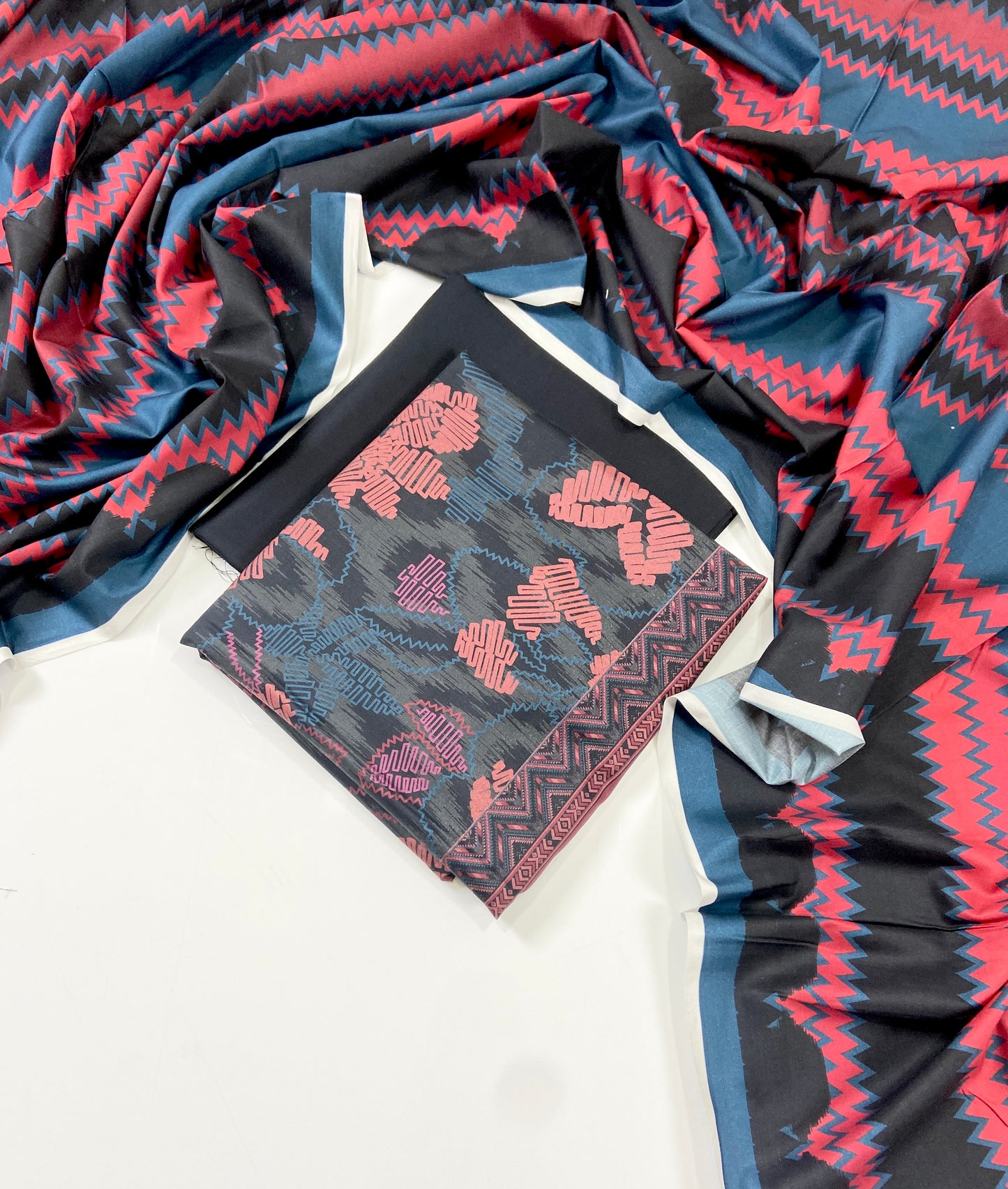 Sapphire Digital Printed Linen 3-PC