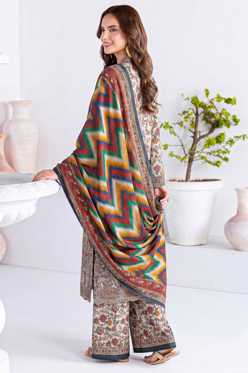 Aks-e-Noor By Anaya Noor Emb Laser-Cut Lawn 3PC
