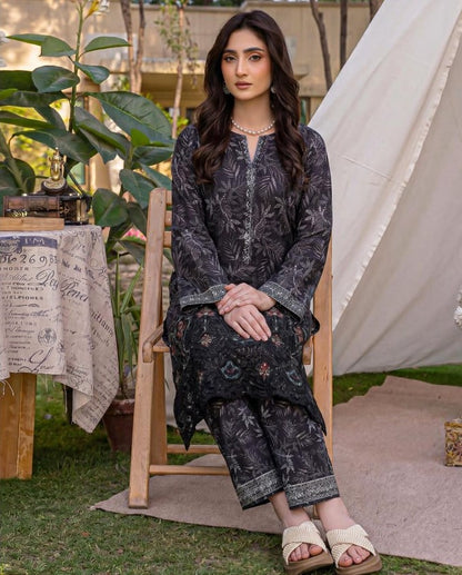 Aabroo By Anaya Noor Emb With Laser-Cut Lawn 3PC