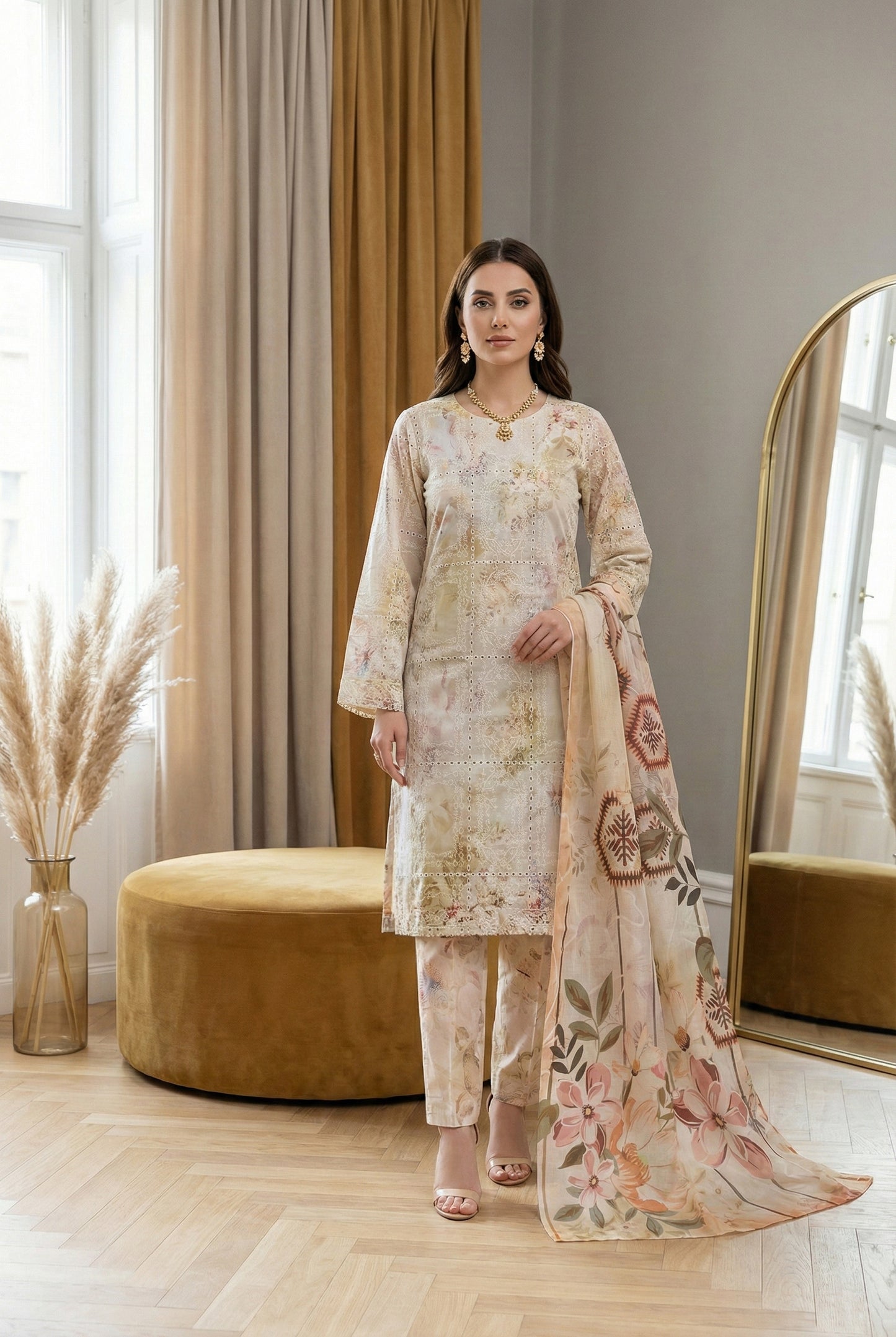 Printkari By Anaya Noor Chickenkari Digital Printed Lawn 3PC