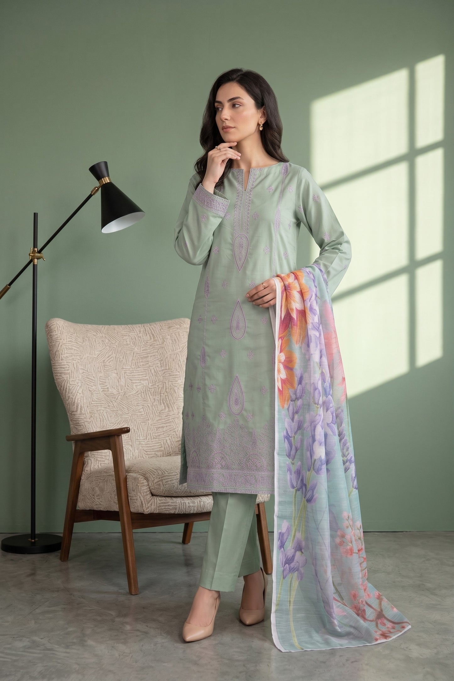 Florent By Anaya Noor Embroidered 3PC