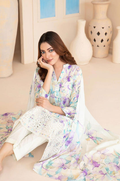 Elira By Tawakkal Digital Printed & Emb Lawn 3PC