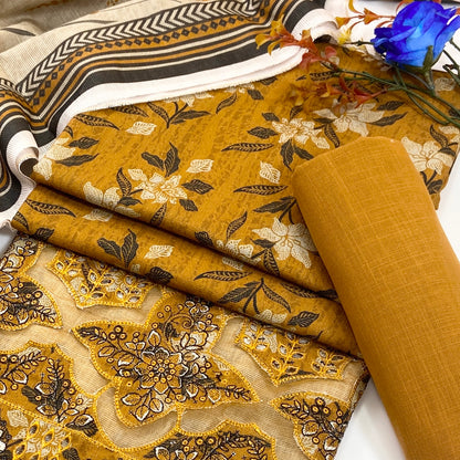 Anaya Noor Printed & Emb Khaddar 3PC