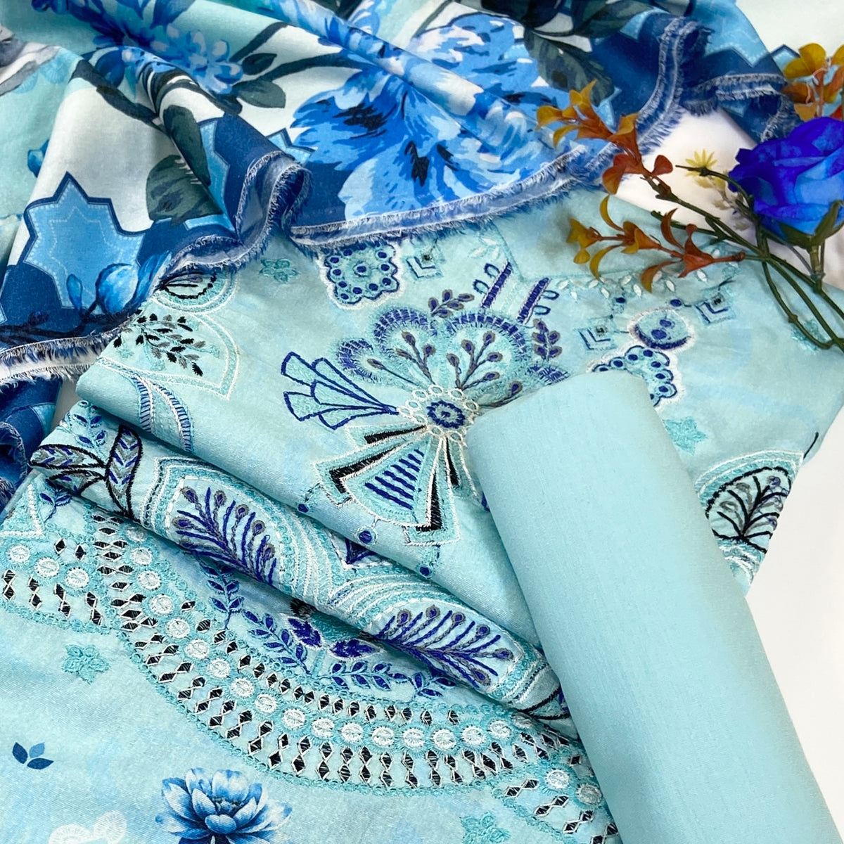 Tahniyat By Anaya Noor Digital Printed & Emb Karandi 3PC