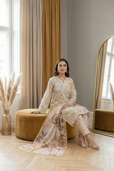 Printkari By Anaya Noor Chickenkari Digital Printed Lawn 3PC