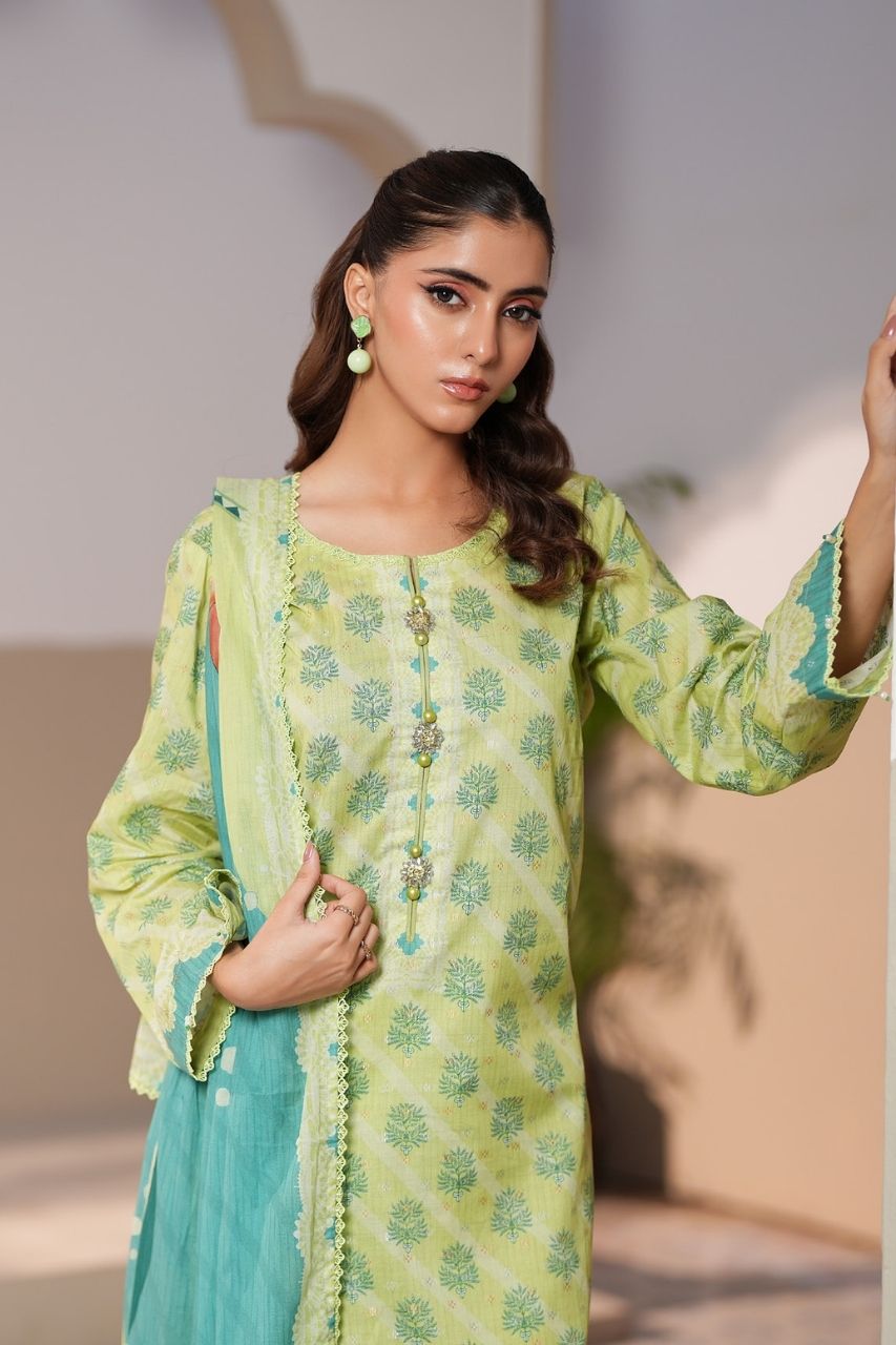 Jacquard By Regalia Digital Printed Lawn 3PC