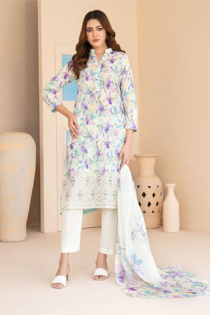 Elira By Tawakkal Digital Printed & Emb Lawn 3PC
