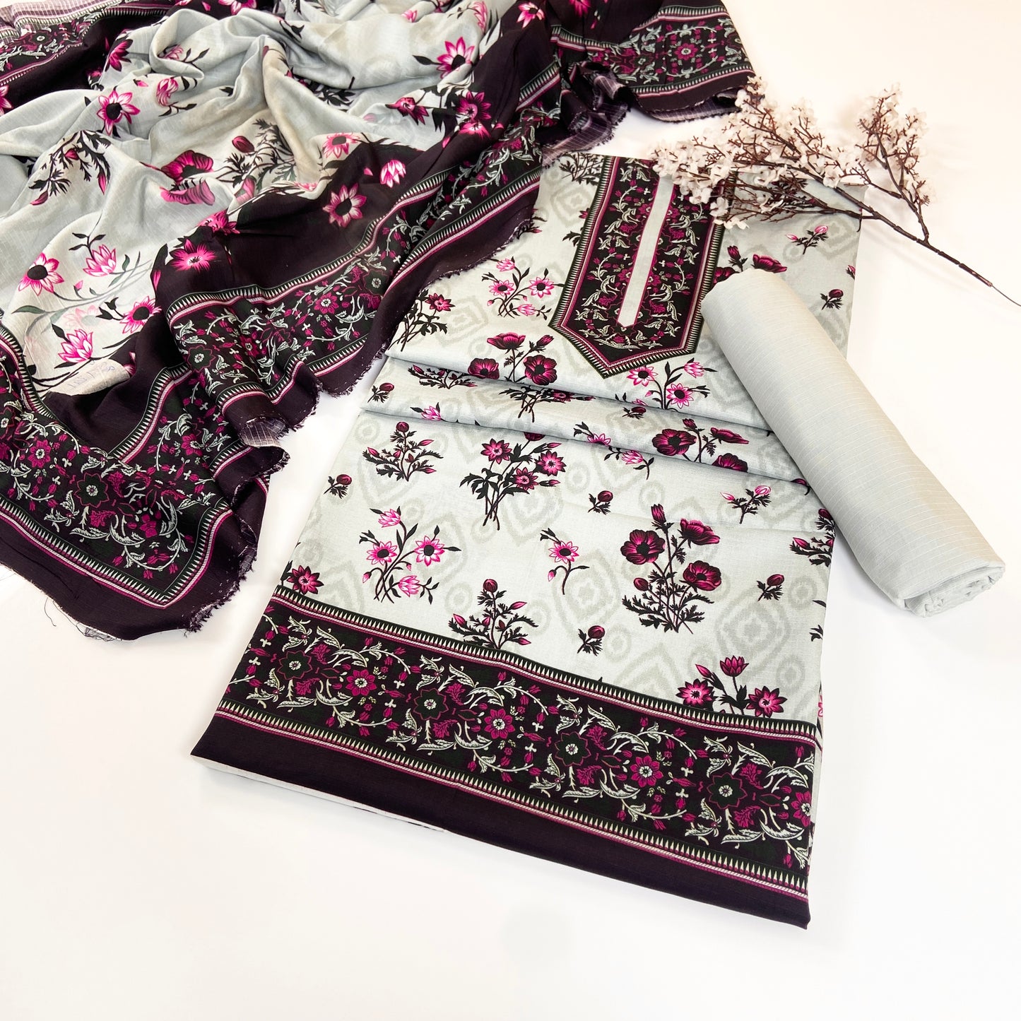 Kayseria Digital Printed Bana Dora Linen 3PC