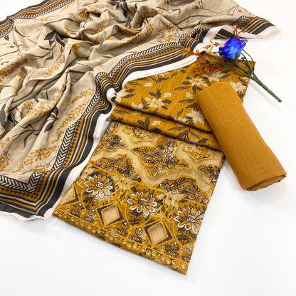 Anaya Noor Printed & Emb Khaddar 3PC
