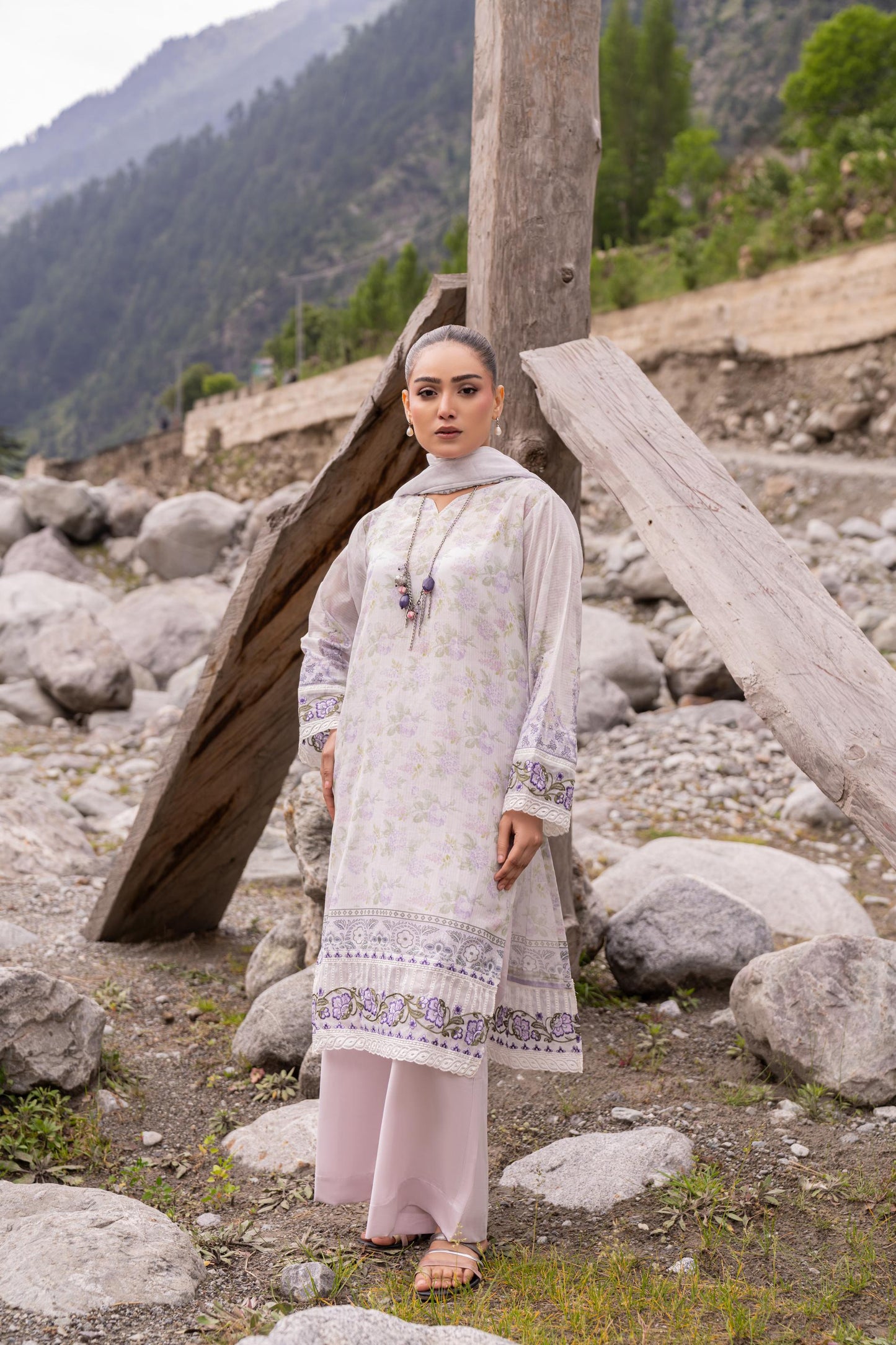 Shanaya Digital Emb Lawn 3PC