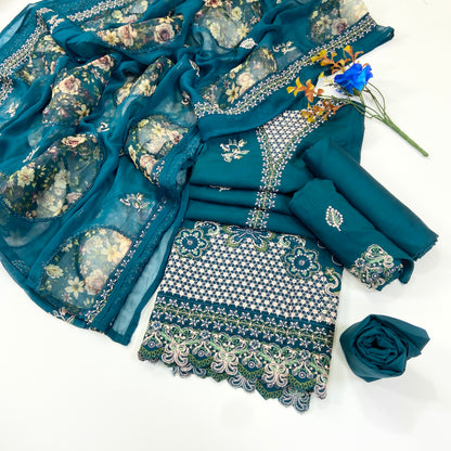 Lazer Kari By Anaya Noor Emb Viscose 3PC
