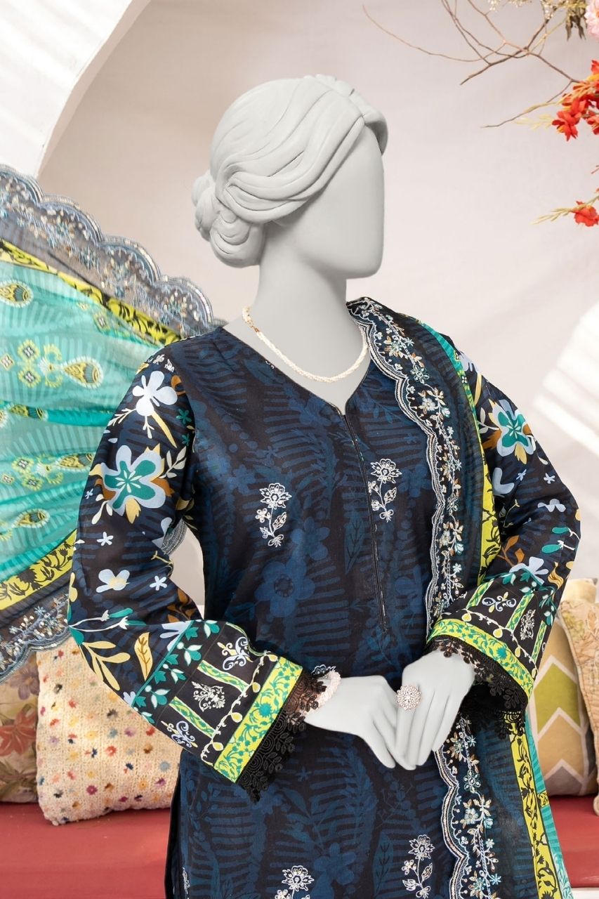 Seher By Almeerah Luxury Printed Embroidered Lawn 3PC