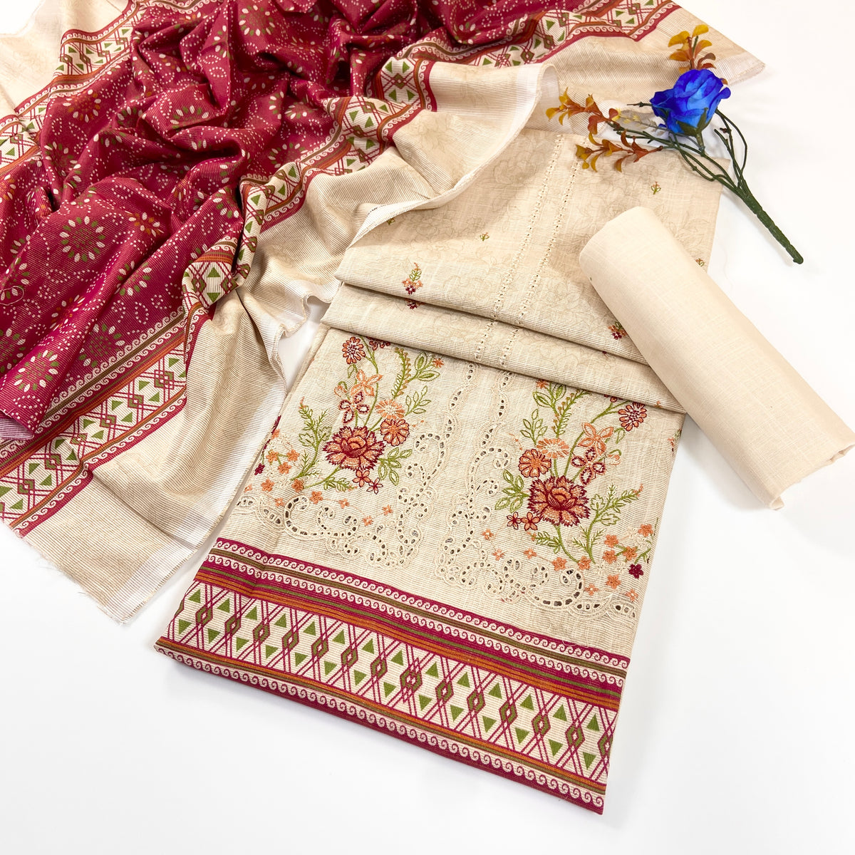 Anaya Noor Winter 2026 Plain Emb Khaddar 3PC