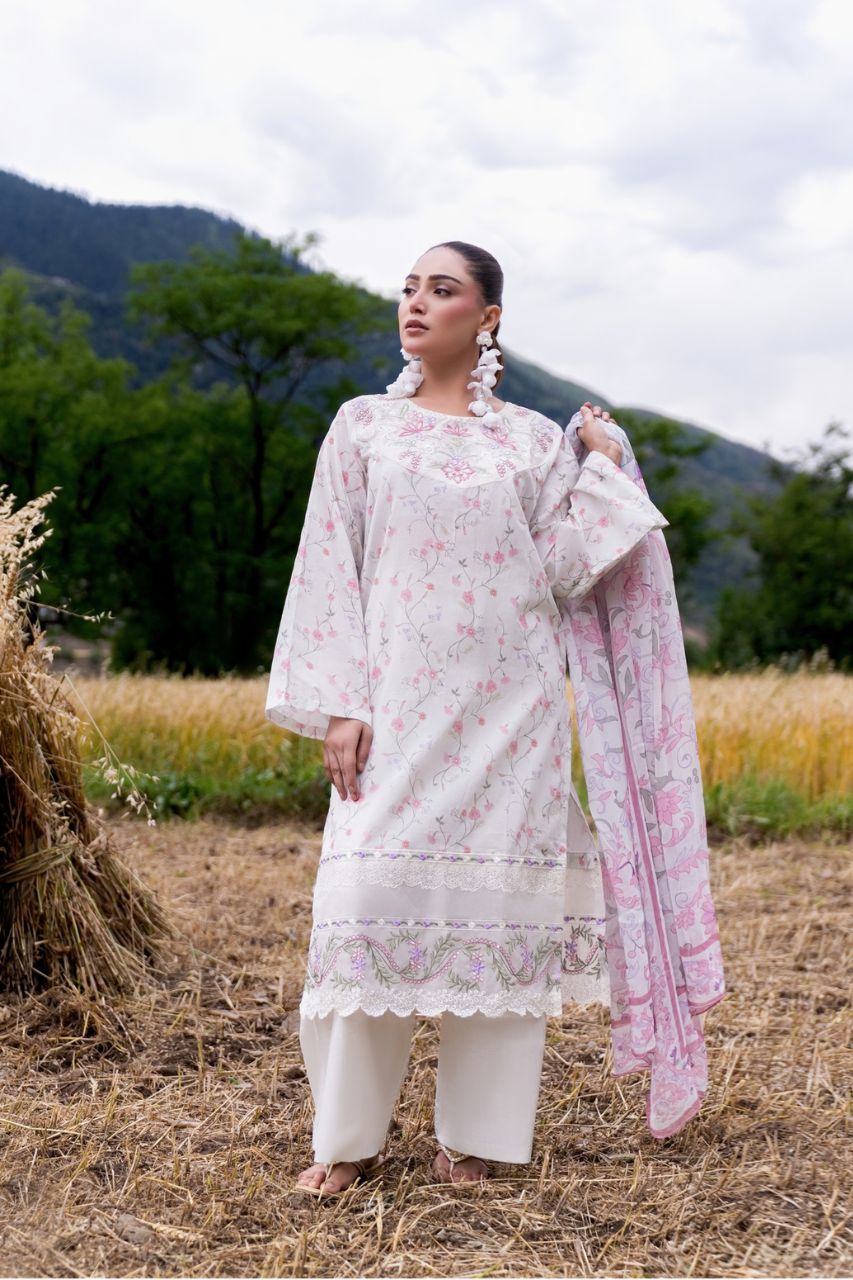 Nura By Shanaya Digital & Emb Lawn Collection 3PC