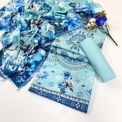 Tahniyat By Anaya Noor Digital Printed & Emb Karandi 3PC