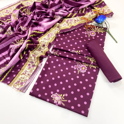 Rijja By Murashe Premium Printed Linen Viscose 3PC