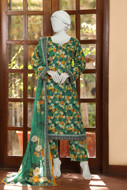 Almeerah Vol-3 Digital Printed Stripe Dora 3PC