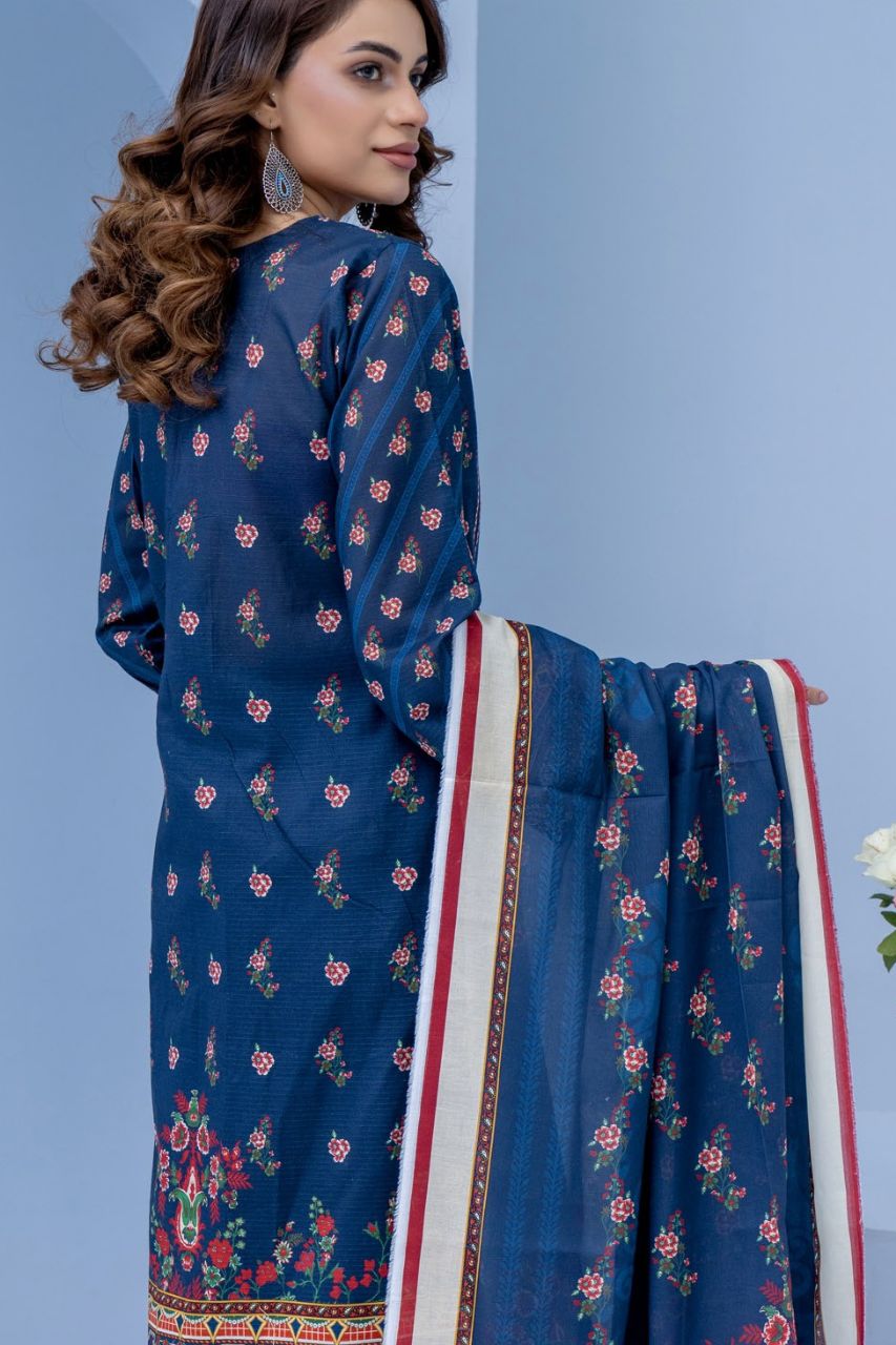 Mojo Berry By Marooj Printed Bana Dora Lawn 3PC