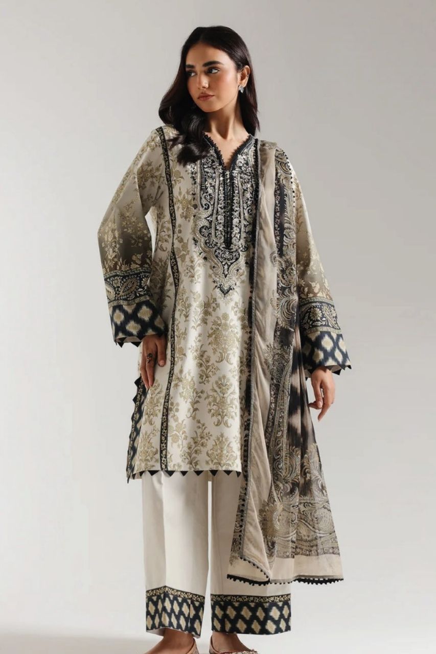 Ethnic Digital Printed Lawn 3PC