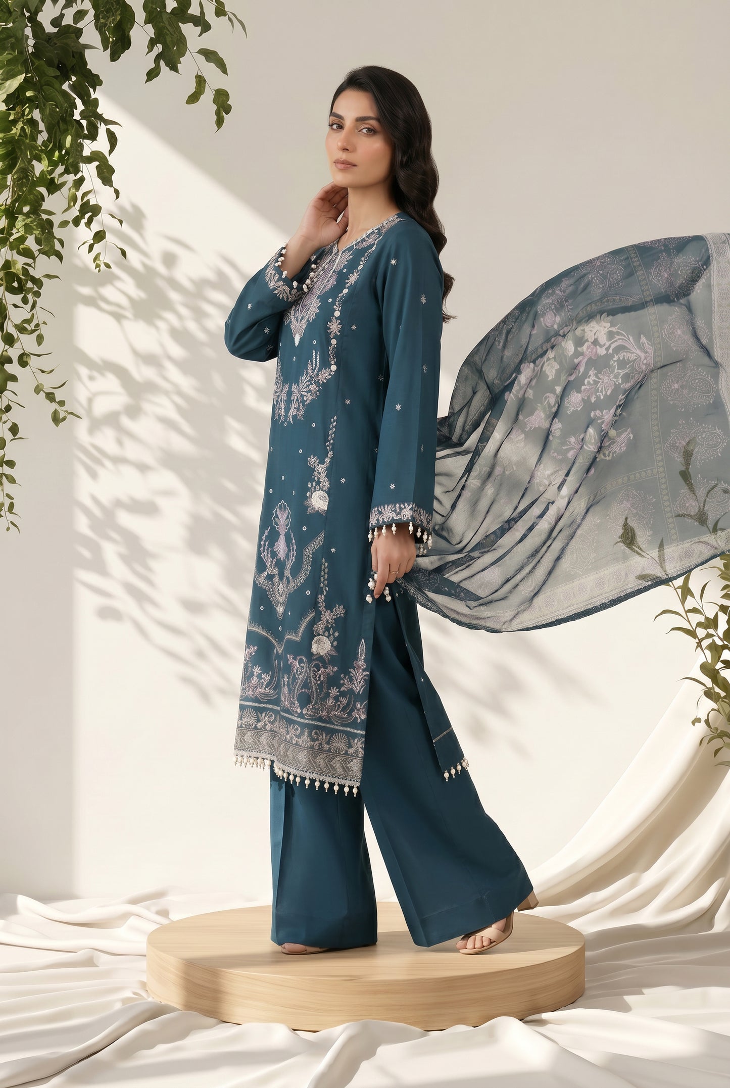 Dewani By Anaya Noor – Embroidered Lawn 3PC
