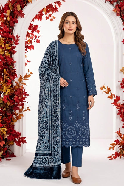 Marino By Anaya Noor Emb Marina With Plachi Dupatta 3PC