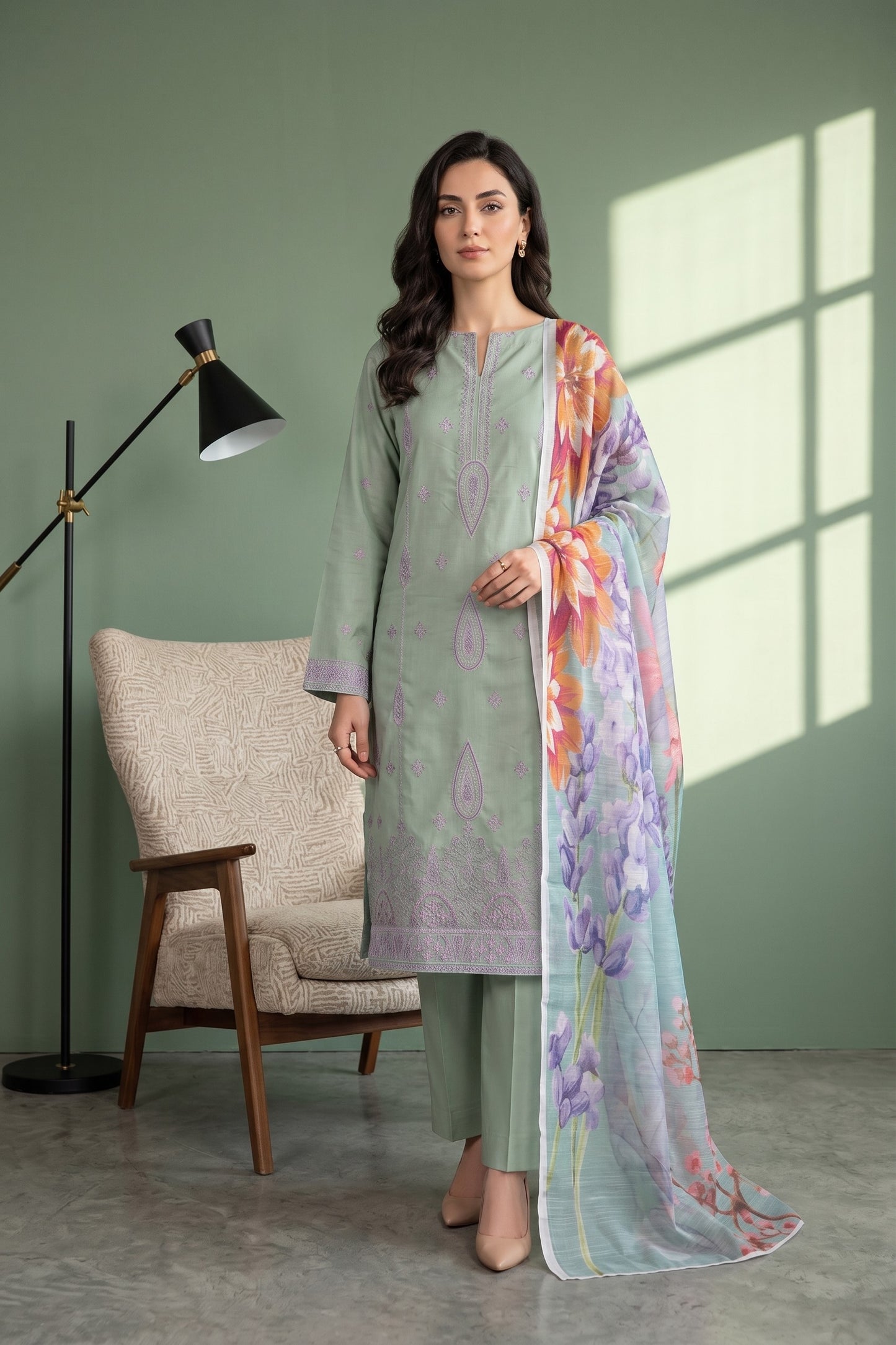 Florent By Anaya Noor Embroidered 3PC
