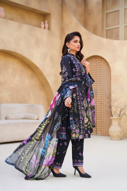 Floral By Anaya Noor Digital Printed Lawn 3PC