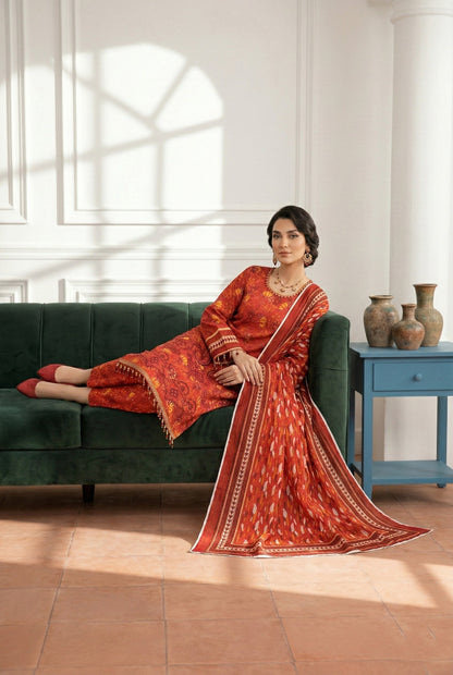 Angan By Anaya Noor Emb & Printed Lawn 3PC