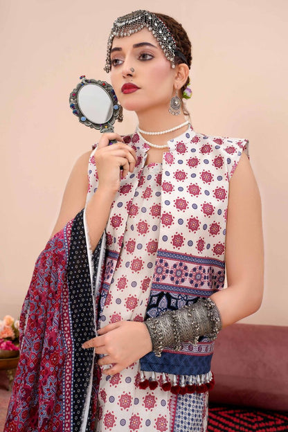 Ajrak By Premium Digital Printed Lawn 3PC