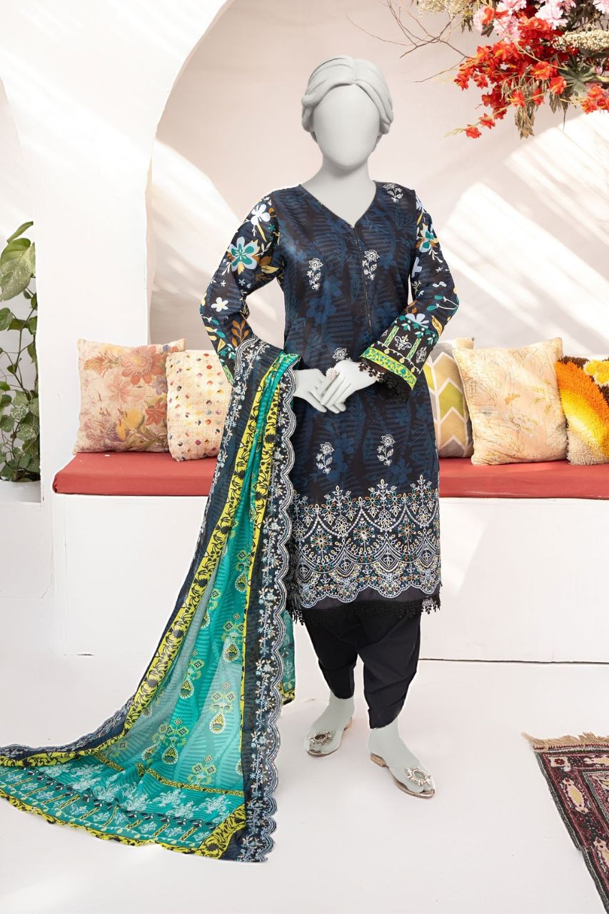 Seher By Almeerah Luxury Printed Embroidered Lawn 3PC