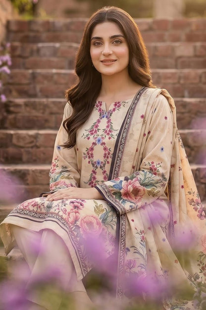 Mashaim Digital Printed Lawn 3PC