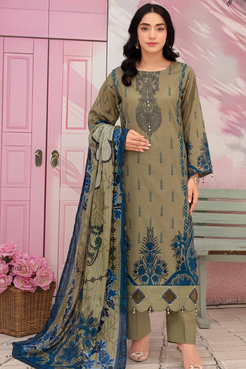 Fabiha By Feroza Digital Printed Lawn 3PC