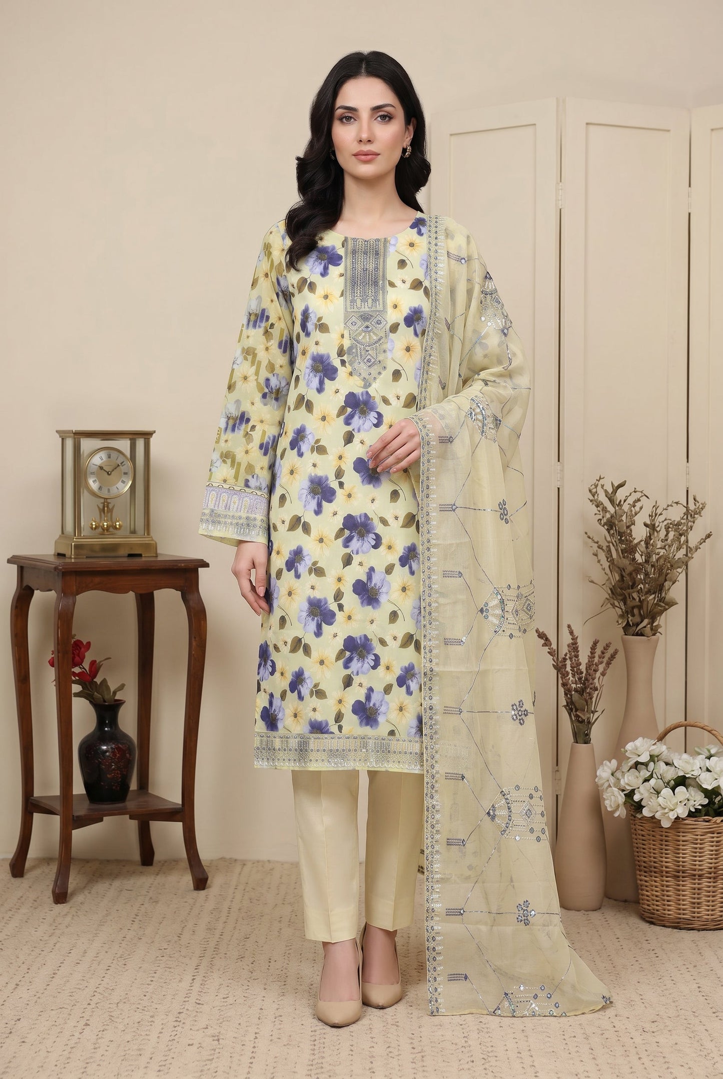 Marvel By Anaya Noor Digital Printed Lawn 3PC