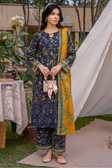 Aabroo By Anaya Noor Emb With Laser-Cut Lawn 3PC